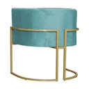 Ver imagem 5 de Poltrona Luana Decorativa Veludo Cores - DS Estofados - Azul Turquesa