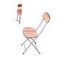 CADEIRA DOBRAVEL ALUMINIO MADEIRA PORTATIL BANQUETA FESTA ENCOSTO ADULTO INFANTIL MODERNA - 1