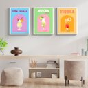 Ver imagem 2 de Kit 3 Quadros para Bar Drinks e Coquetéis 24x18cm - com Vidro:moldura Preta