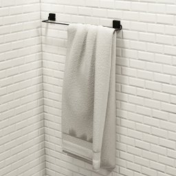 Porta Toalha de Banho - Linha Premium Decotec Preto - 2