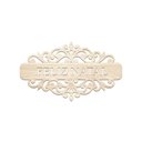 Ver imagem 1 de Placa Feliz Natal com Arabesco 30cmx17cm - Cria Arte Laser Madeira Clara