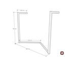 Ver imagem 3 de Mesa Industrial Base De Ferro Preto em V Tampo 90x90 Branco
