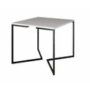 Ver imagem 1 de Mesa Industrial Base De Ferro Preto em V Tampo 90x90 Branco
