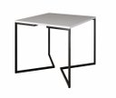 Ver imagem 1 de Mesa Industrial Base De Ferro Preto em V Tampo 90x90 Branco