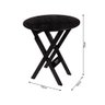 Kit 2 Conjuntos Mesa Redondo 70cm Dobrável com 4 Cadeiras em Madeira Maciça - Preto - 5