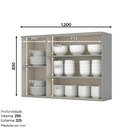 Ver imagem 2 de Armário Aéreo de Cozinha 120 Cm Amy Casa 812
