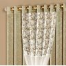 Cortina Jasmini com Renda e Voal 2,00x1,70m Re9casa para Sala ou Quarto - Cor Prata - 1