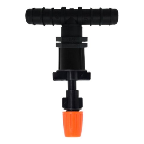 Kit 10 Nebulizador Ajustavél Tê Tubo Pe 16mm Irrigação Horta