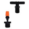 Kit 10 Nebulizador Ajustavél Tê Tubo Pe 16mm Irrigação Horta - 3