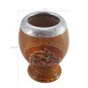 Ver imagem 3 de Cuia Para Chimarrão Terere Mate Coquinho Com Pé Média Bolhadeira