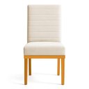 Ver imagem 4 de Cadeira de Jantar Solana Suede Base de Madeira - Pallazio Cor:Bege