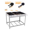 Ver imagem 3 de Fogão Industrial Comercial Gás Extra Inox 30x30 6 Bocas 3 Duplas Ei6d3e e - Venâncio