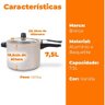 Panela de Pressão 7,5l Ceramic Life Vapt Vanilla Brinox - 3