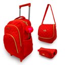 Ver imagem 1 de Mochila Juvenil Escolar Rodinhas Com Lancheira E Estojo