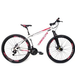 Bicicleta Aro 29 Absolute 21 Vel. Câmbios Shimano Mecânico Susp Sem Trava - PRETA E AMARELO - 19 - 5