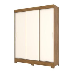 Guarda-Roupa 3 Portas Correr Henn Briz B350-202 2 Gavetas Nature/Off White/Preto HP SE - 2 Guarda-Roupa 3 Portas Correr Henn Briz B350-202 2 Gavetas Nature/Off White/Preto HP SE - 2