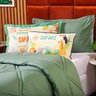 Kit Edredom Infantil Safari Verde com Almofada Queen 06 Peças - Dupla Face Percal 300 Fios 100% Algo - 6