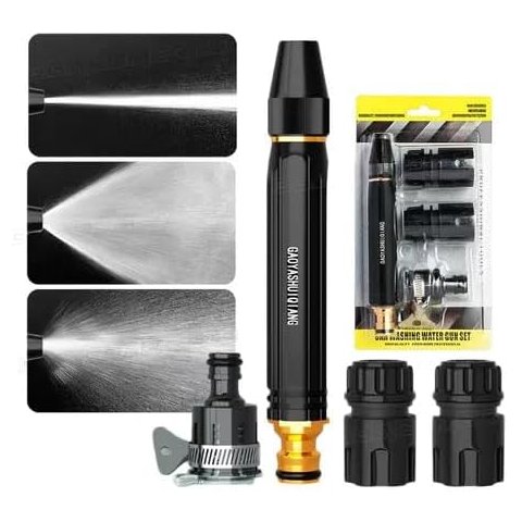 Bico Alta Pressão Jato Mangueira Água Kit 4 Pçs Lava Carro
