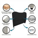 Ver imagem 3 de Cabeceira Orgânica para Cama Box Queen Size Luma 160cm Bouclê Preto - Desk Design