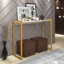 Ver imagem 2 de Aparador Decorativo ou Cantinho do Café Isis - Dourado/off-white