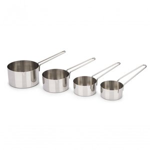 Conjunto Medidores (xicaras 240 Ml, 120 Ml, 80ml e 60ml) 4 Peças Linha Top Pratic Inox