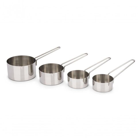 Conjunto Medidores (xicaras 240 Ml, 120 Ml, 80ml e 60ml) 4 Peças Linha Top Pratic Inox