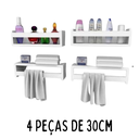 Ver imagem 5 de Prateleira Nicho Para Banheiro Cosméticos 30CM Kit 4 Pç