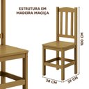 Ver imagem 3 de Mesa com 6 Cadeiras Madeira Maciça 160cm Nogueira Stone Shop Jm