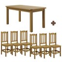 Ver imagem 2 de Mesa com 6 Cadeiras Madeira Maciça 160cm Nogueira Stone Shop Jm