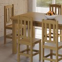 Ver imagem 5 de Mesa com 6 Cadeiras Madeira Maciça 160cm Nogueira Stone Shop Jm
