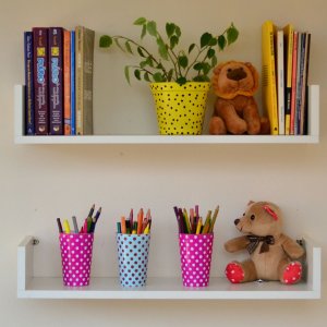 Prateleira Tipo U - Porta Livros De Parede C/2