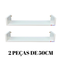 Prateleira Tipo U - Porta Livros De Parede C/2 - 3