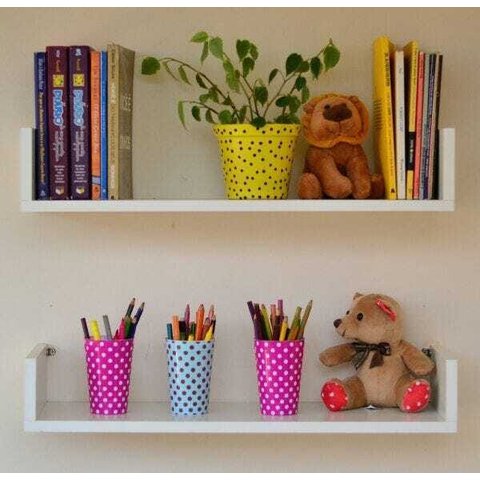Prateleiras multiuso bem funda tipo U 60x10x20