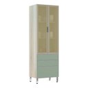 Ver imagem 1 de Paneleiro 70Cm Vidro Bronze Lis Legno Crema Com Verde Jade