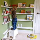 Ver imagem 2 de Porta Livro Infantil Tipo Canaleta kit 2 peças Branco