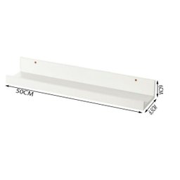 Porta Livro Infantil Tipo Canaleta kit 2 peças Branco - 5