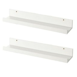 Porta Livro Infantil Tipo Canaleta kit 2 peças Branco - 4