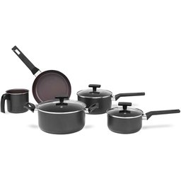 Jogo Kit Panelas Brinox Preserve Ceramica Antiaderente 5 Peças:cinza - 2