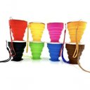 Ver imagem 1 de Kit com 50 Copo de Silicone 200ml Reutilizável Dobrável