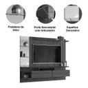 Ver imagem 3 de Painel para Tv de até 55" 2 Portas Illume Freijó Ripado/off White Perolizado