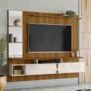 Ver imagem 5 de Painel para Tv de até 55" 2 Portas Illume Freijó Ripado/off White Perolizado