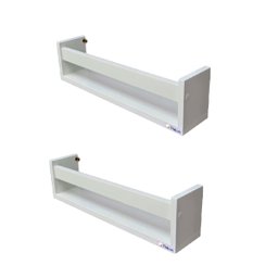 Prateleiras Revisteiros 50cm Mdf Branco Kit 2 Peças - 1
