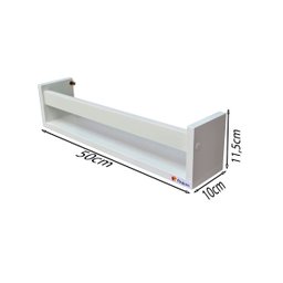 Prateleiras Revisteiros 50cm Mdf Branco Kit 2 Peças - 5