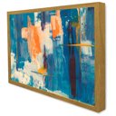 Ver imagem 5 de Quadro Decorativo Abstrato Aquarelado em Moldura Caixa TaColado Moldura Trad 1cm Madeira Escura com