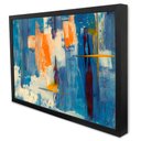 Ver imagem 3 de Quadro Decorativo Abstrato Aquarelado em Moldura Caixa TaColado Moldura Trad 1cm Madeira Escura com