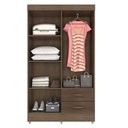 Ver imagem 4 de Guarda Roupa Solteiro Lite 4 Portas Carvalho Oak - Móveis Leão
