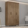 Guarda Roupa Solteiro Lite 4 Portas Carvalho Oak - Móveis Leão - 5