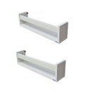 Ver imagem 1 de Prateleiras Revisteiros 60cm Prof Mdf Branco kit 2 peças