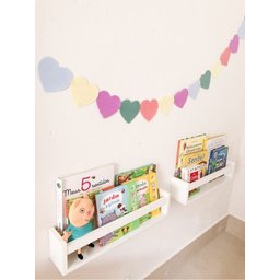 Prateleiras Revisteiros 60cm Prof Mdf Branco kit 2 peças - 2