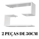 Ver imagem 3 de Prateleira Para Decoração Nicho Branco Tipo J - kit 2